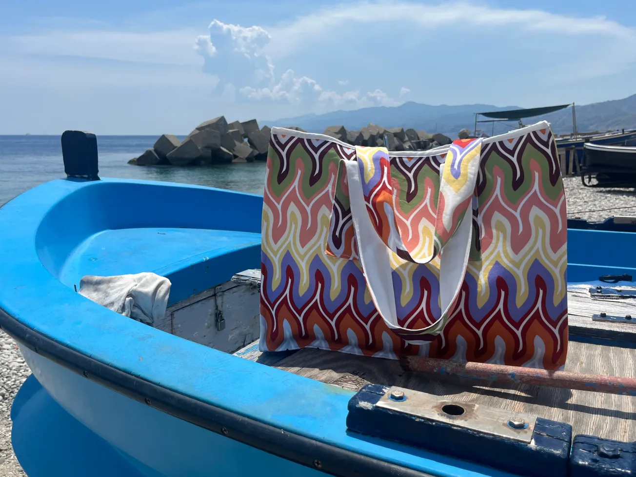 DIY Tote Bag: Sewing My Dream Missoni Inspired Beach Bag for Sicilian Summer (Free Pattern)