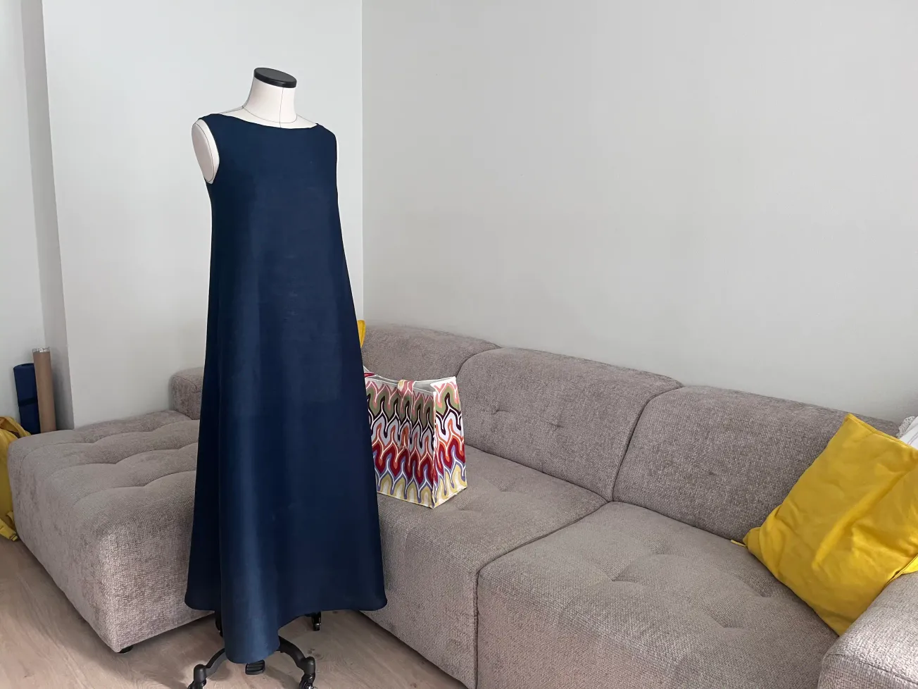 Quiet Sewing: My Timeless A-Line Dress Made from Loro Piana Linen