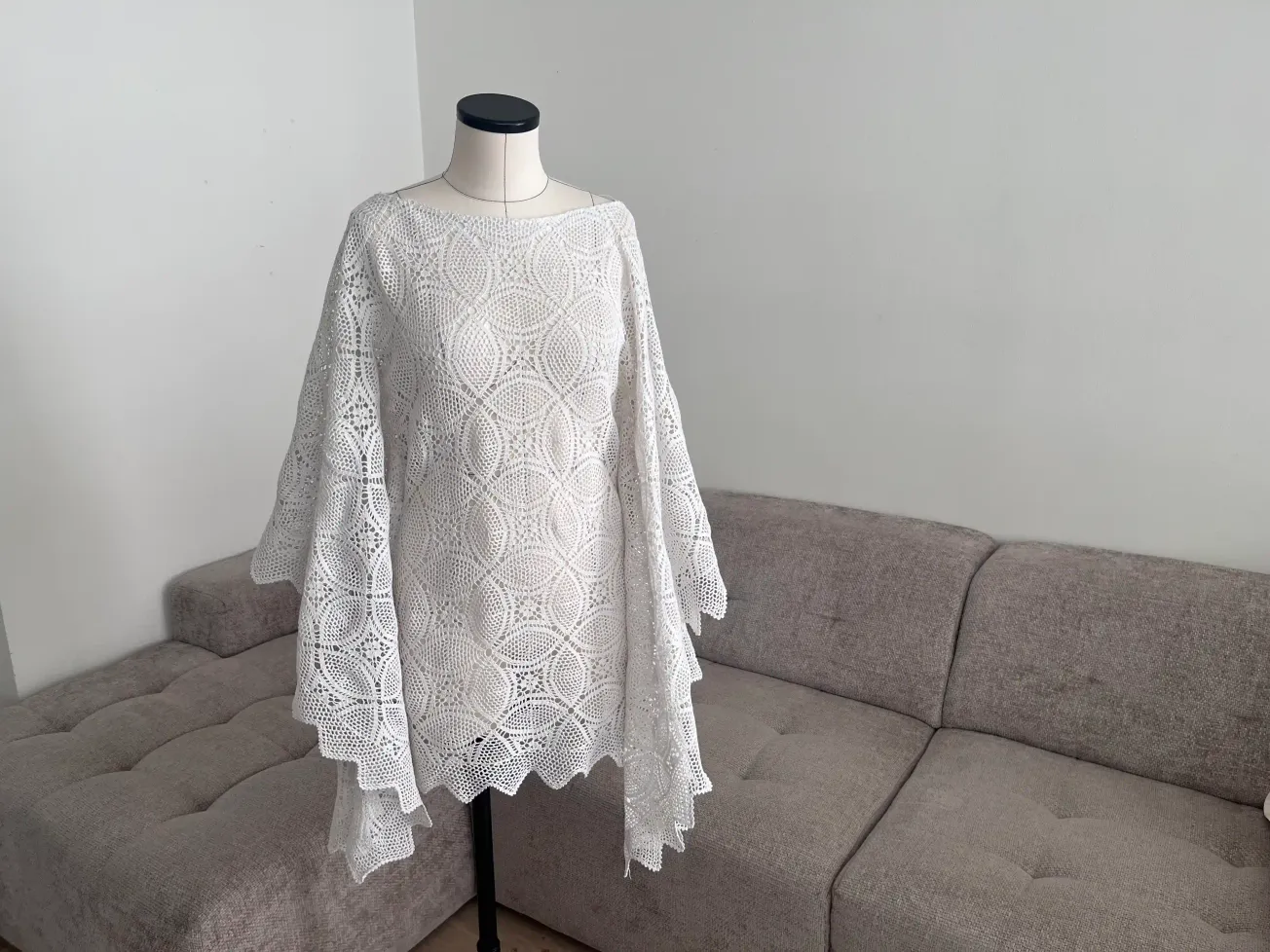 Quiet Sewing: Upcycling a Vintage Crochet Tablecloth into a Boho Dress